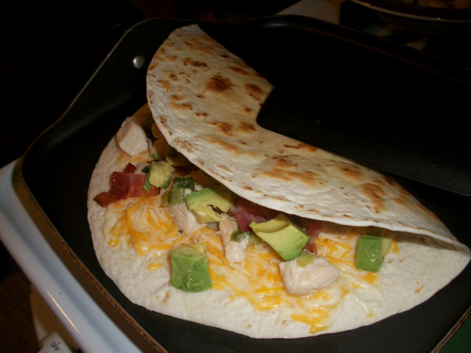 Cook with Sara Chicken, Bacon and Avocado Quesadillas
