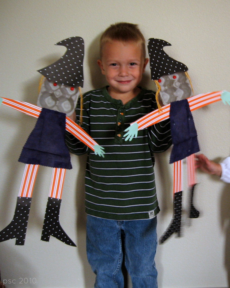 Pickup Some Creativity Egg Carton Witch Tutorial for the Kiddos
