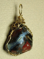 14/20 gold-filled wire wrapped agate pendant