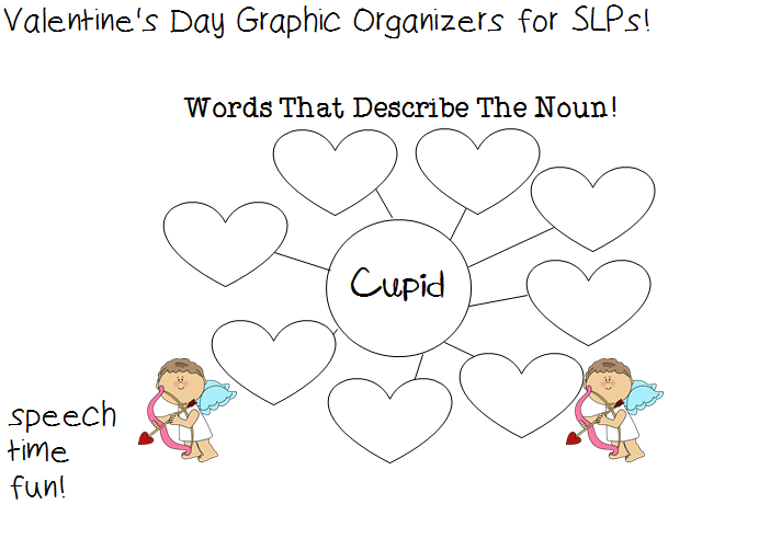 Valentine's Day Graphic Organizers for SLPs FREEBIE! Speech Time Fun