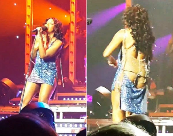JUICY-NEWS: Toni Braxton flashes her thong panty at the 