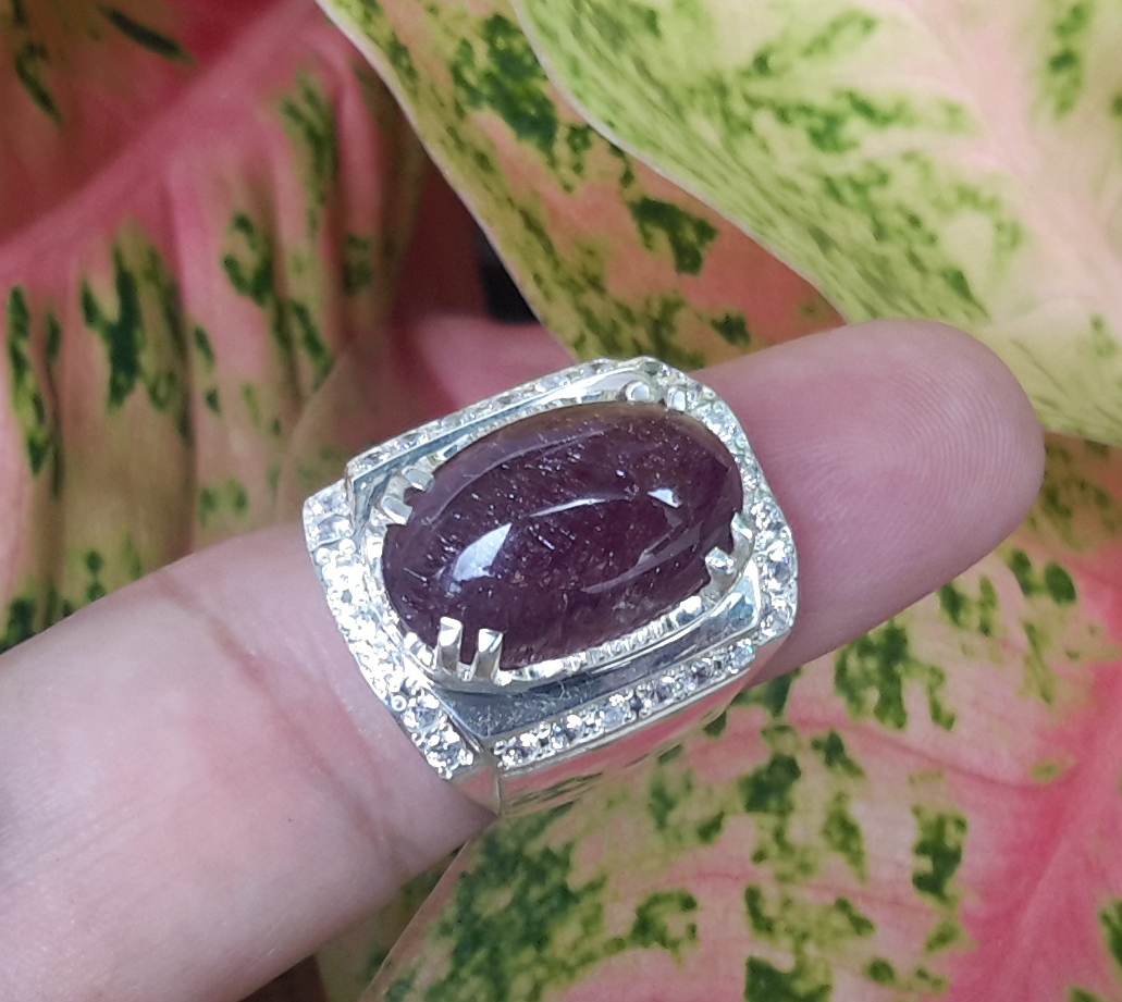 CINCIN BATU JARUM MERAH BUKIT KERATUNG GRED A