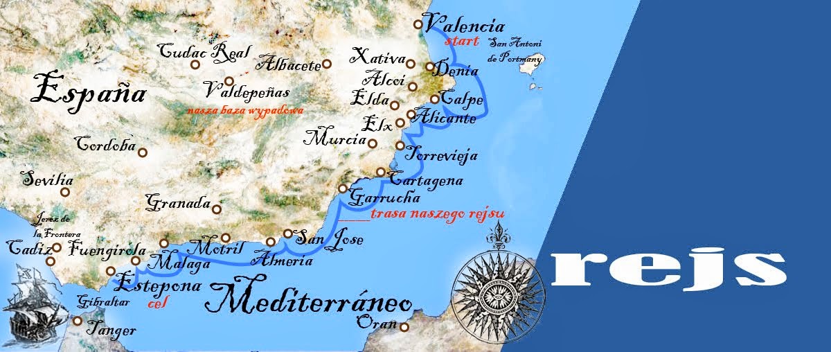 Podróże - rejs po Morzu Śródziemnym - wybrzeże Hiszpanii