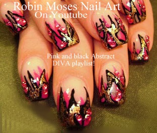 Nail Art by Robin Moses: cuban french nail, louis vuitton nail art design,  pink and white flower nail art design, art deco black and white nail art  design