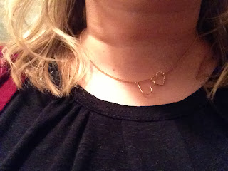 Gold, Necklace, Hearts, Topshop, delicate