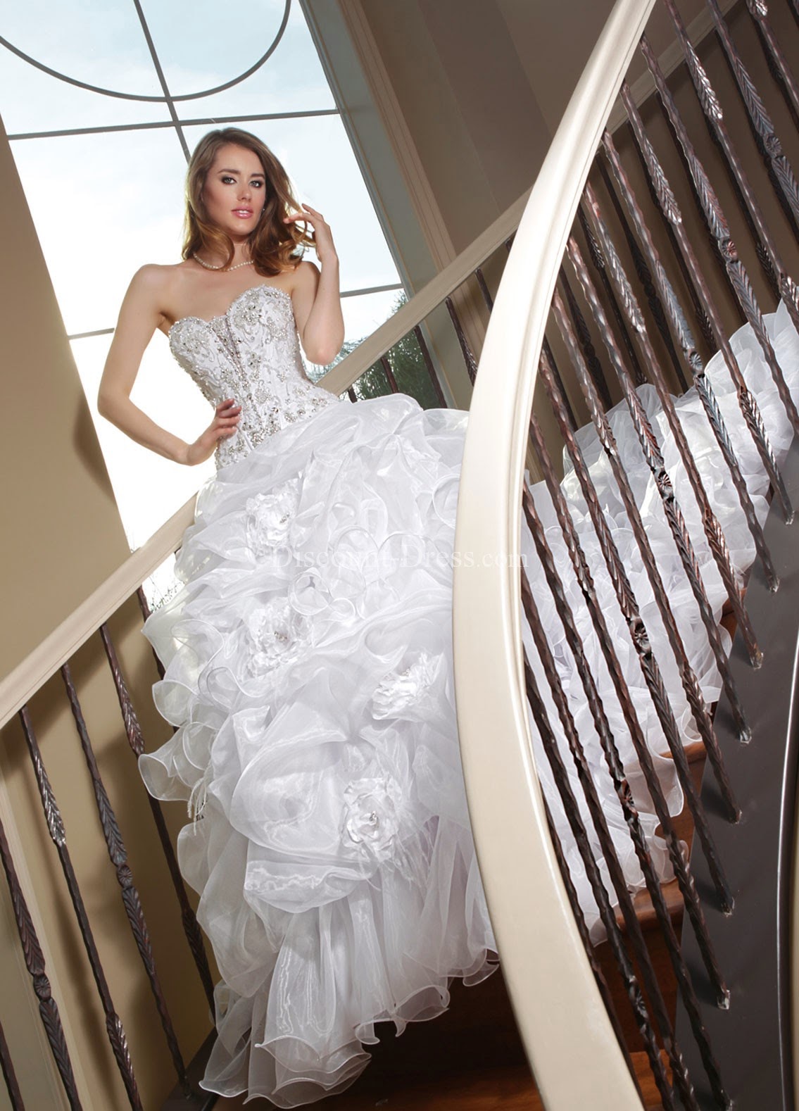 Sweetheart Ball Gown Monarch Floor Length Organza Wedding Dress