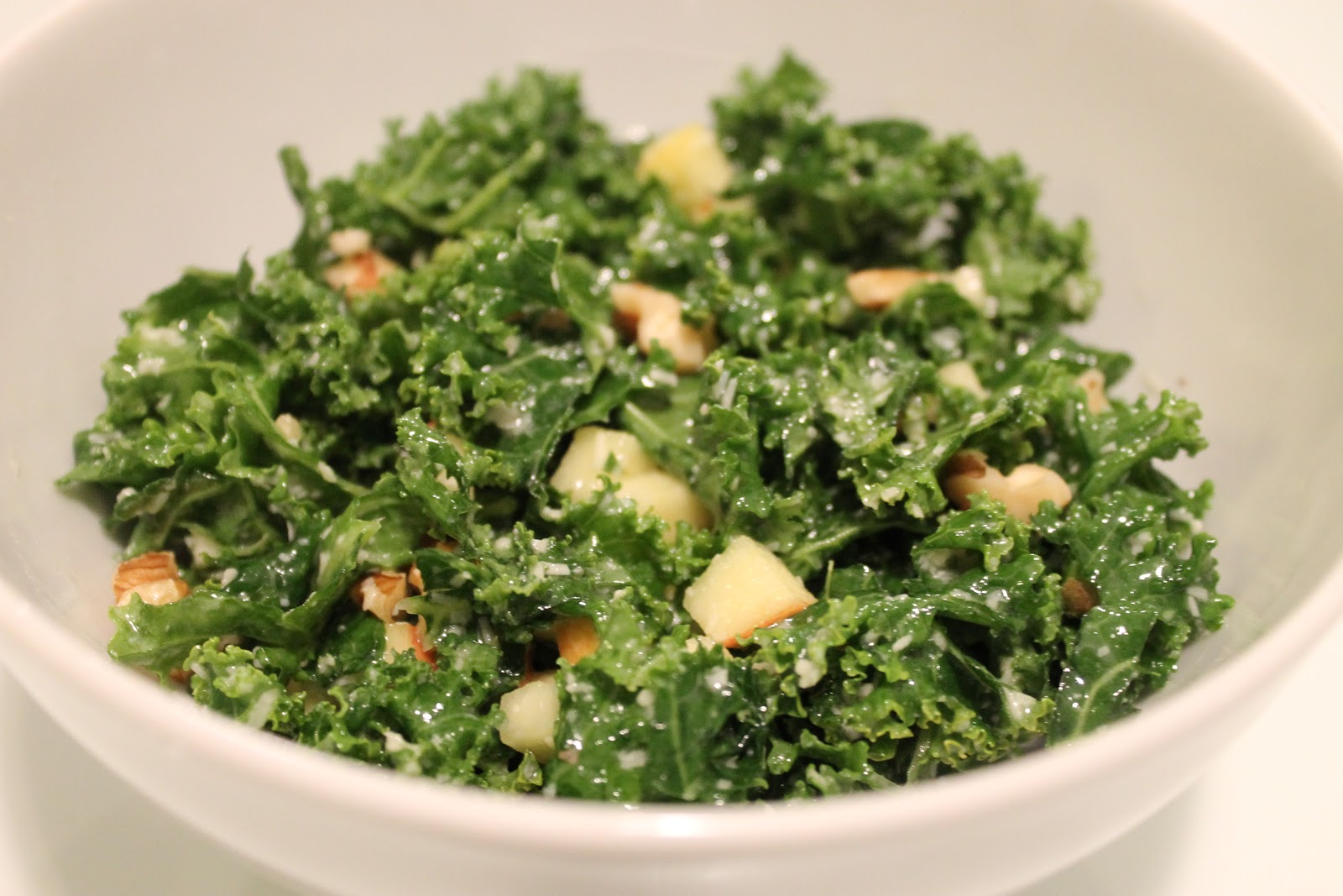 Beyond My Recipes Lemon Parmesan Kale Salad with Apples