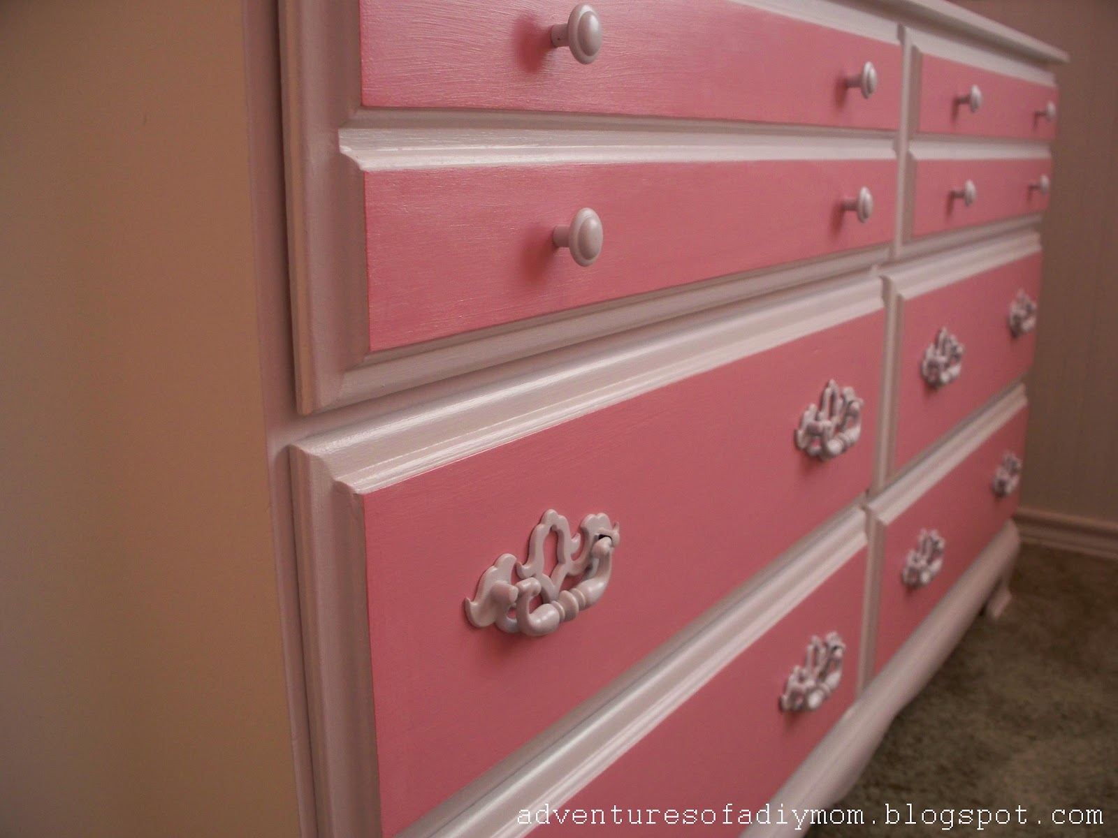 Pretty In Pink...Dresser Makeover Adventures of a DIY Mom