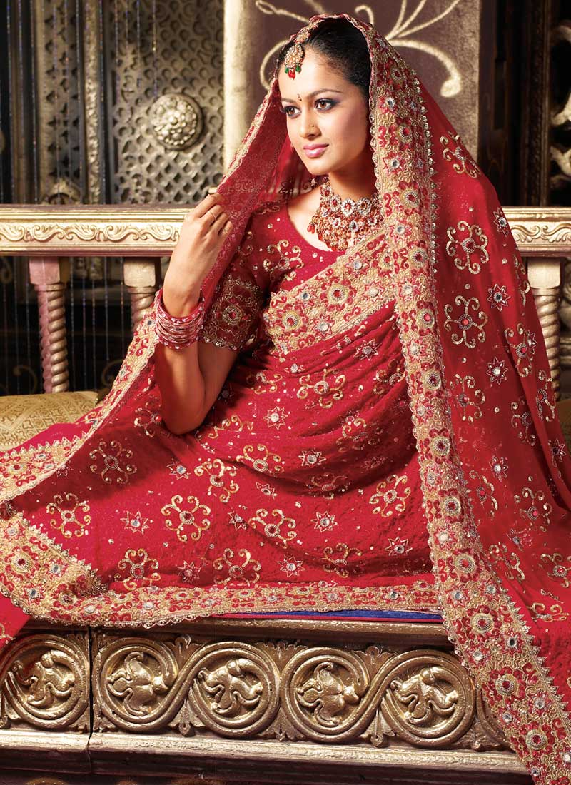 indian bridal wear saree She Fashions