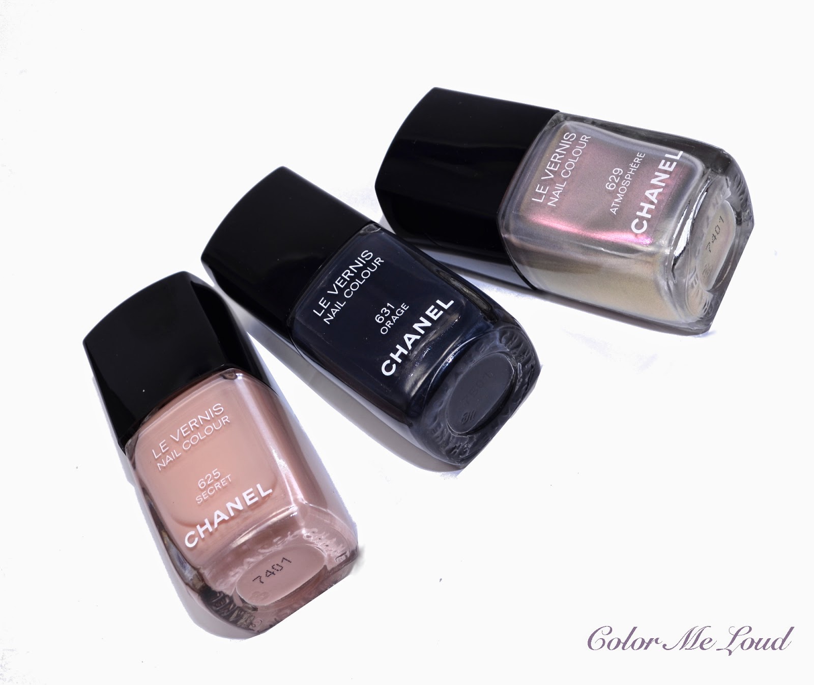 Chanel Le Vernis #625 Secret, #629 Atmosphere and #631 Orage from États Poétiques Fall 2014 Collection, Review, Swatch & Comparison
