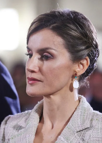 King Felipe of Spain and Queen Letizia of Spain attended the "Principe de Viana" 2015 award ceremony at San Salvador de Leyre (Navarra) Monastery