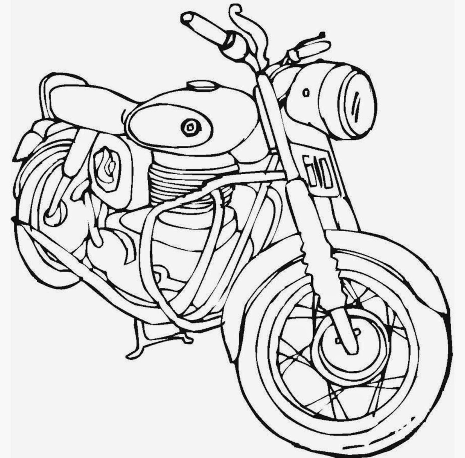 Motorcycle Coloring Drawing Free wallpaper