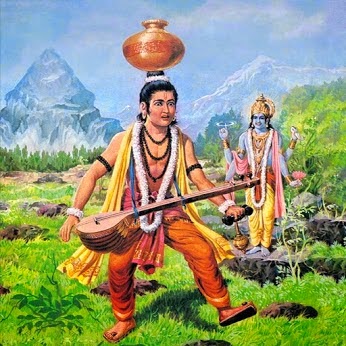 Lord Vishnu telling Narada about true devotion