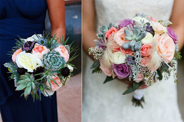 succulent plants wedding bouquets