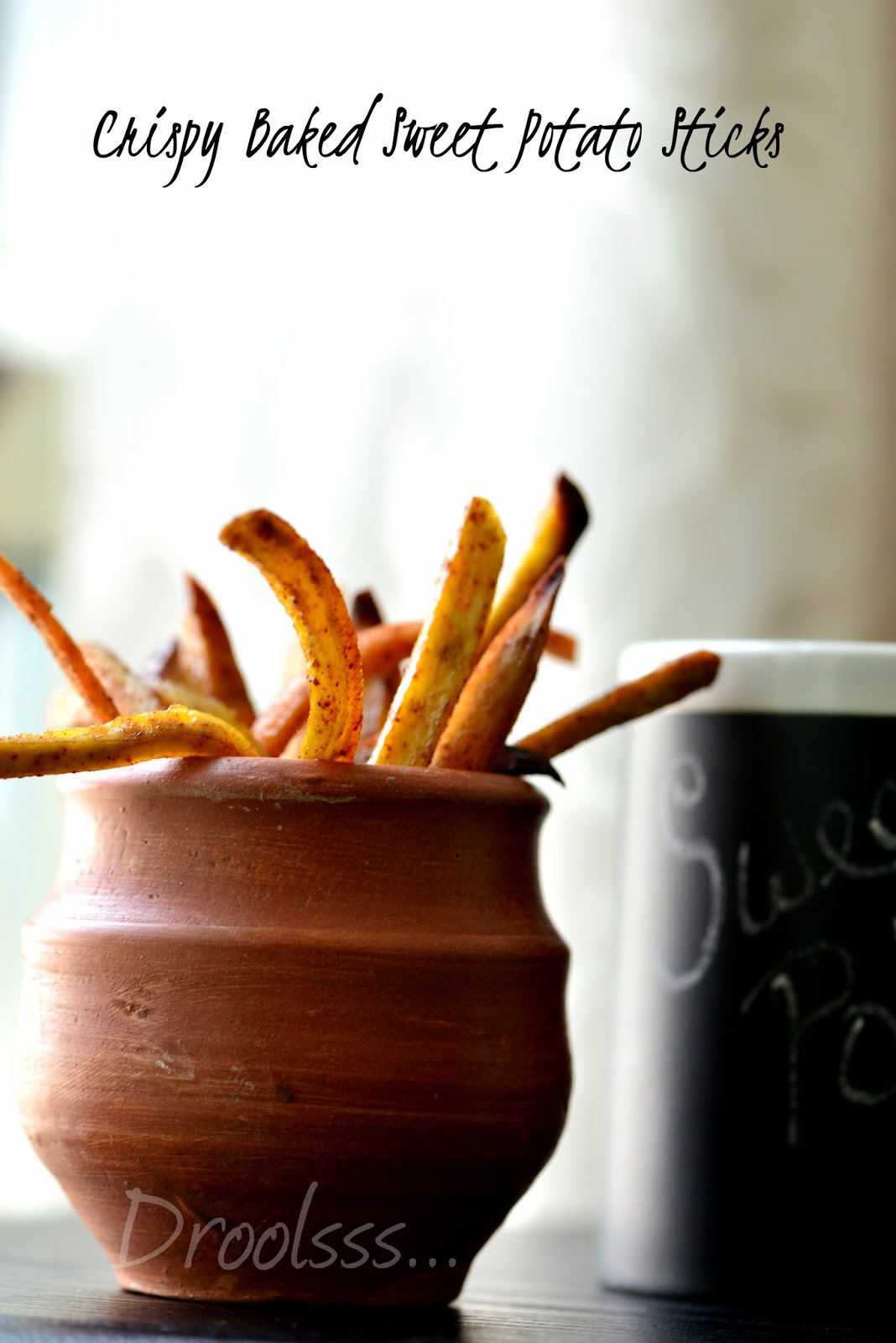 Droolsss . . . Crispy baked sweet potato sticks