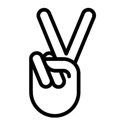 peace coloring pages 2 fingers