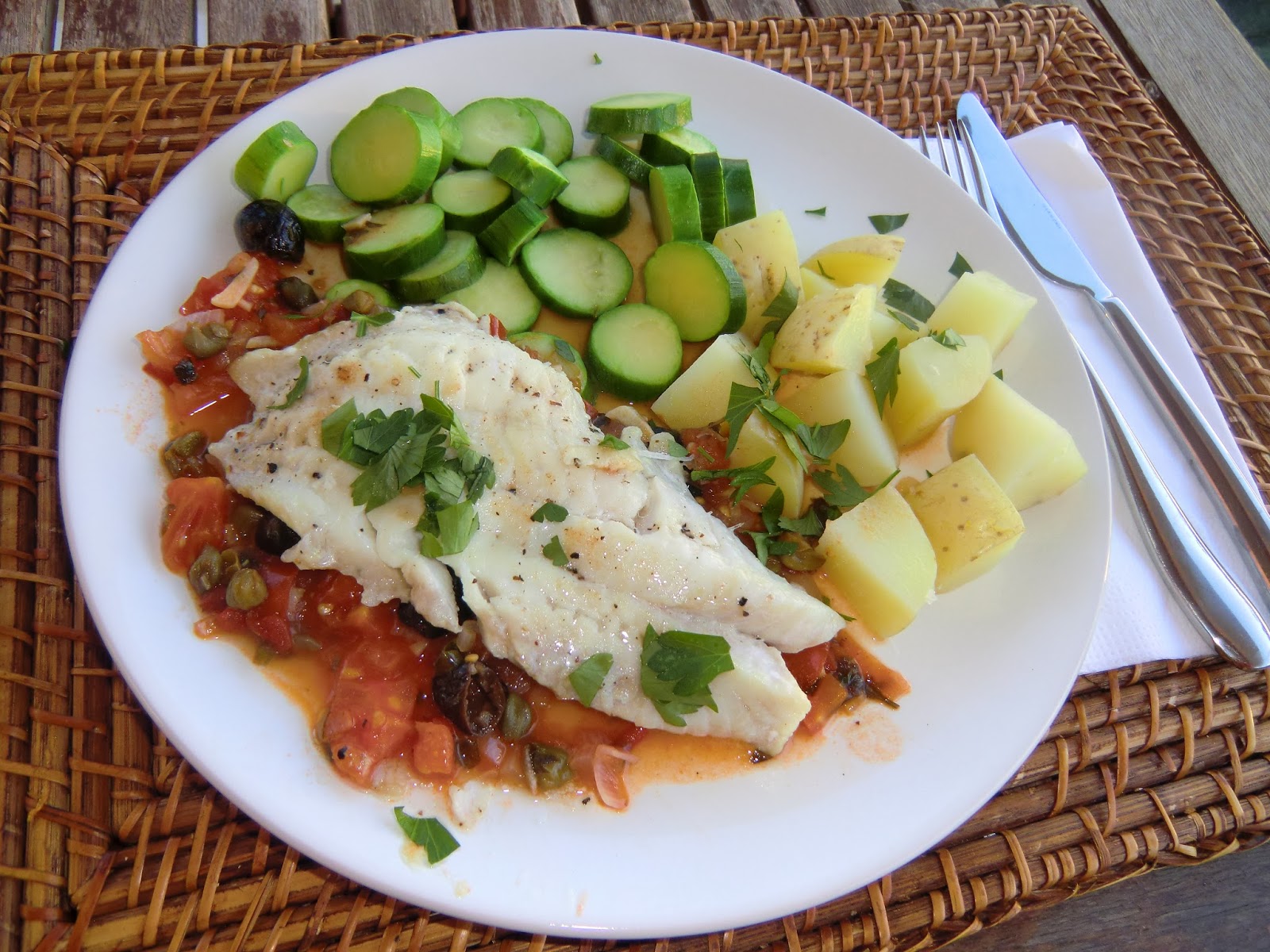 Filets De Sebaste Redfish Sauce Livornese Hiking And Cooking In The South Of France