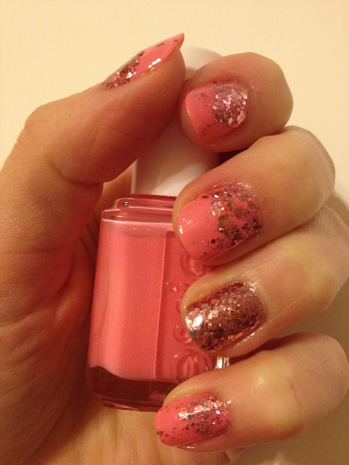The Essie A Cut Above sparkle hangs on like no other nail polish