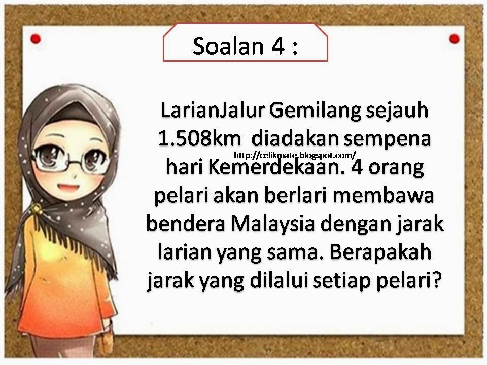 CELIK MATEMATIK KSSR TAHUN 4  8.7  Penyelesaian Masalah Melibatkan