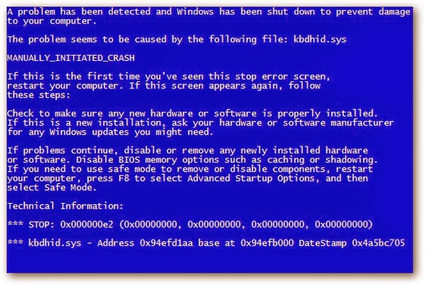 Blue Screen Software Hardware Error 1536