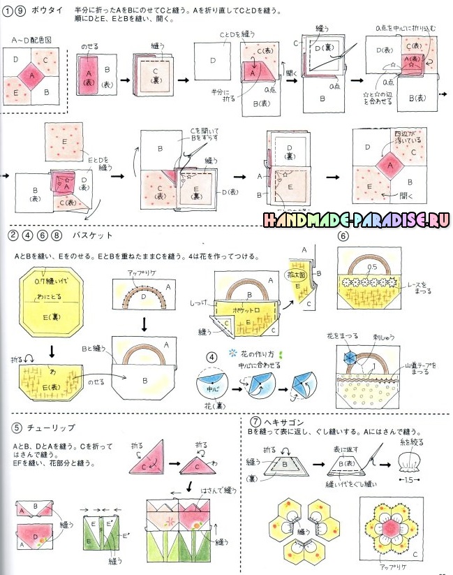 Японский журнал - пэчворк 2015. Сумки и косметички