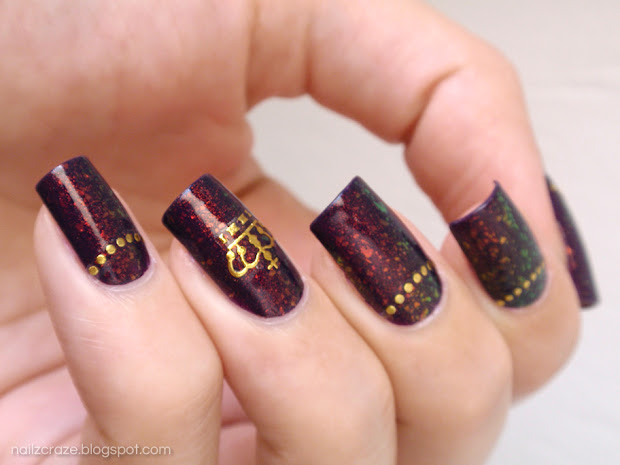 nfu 51 & golden crown nail art