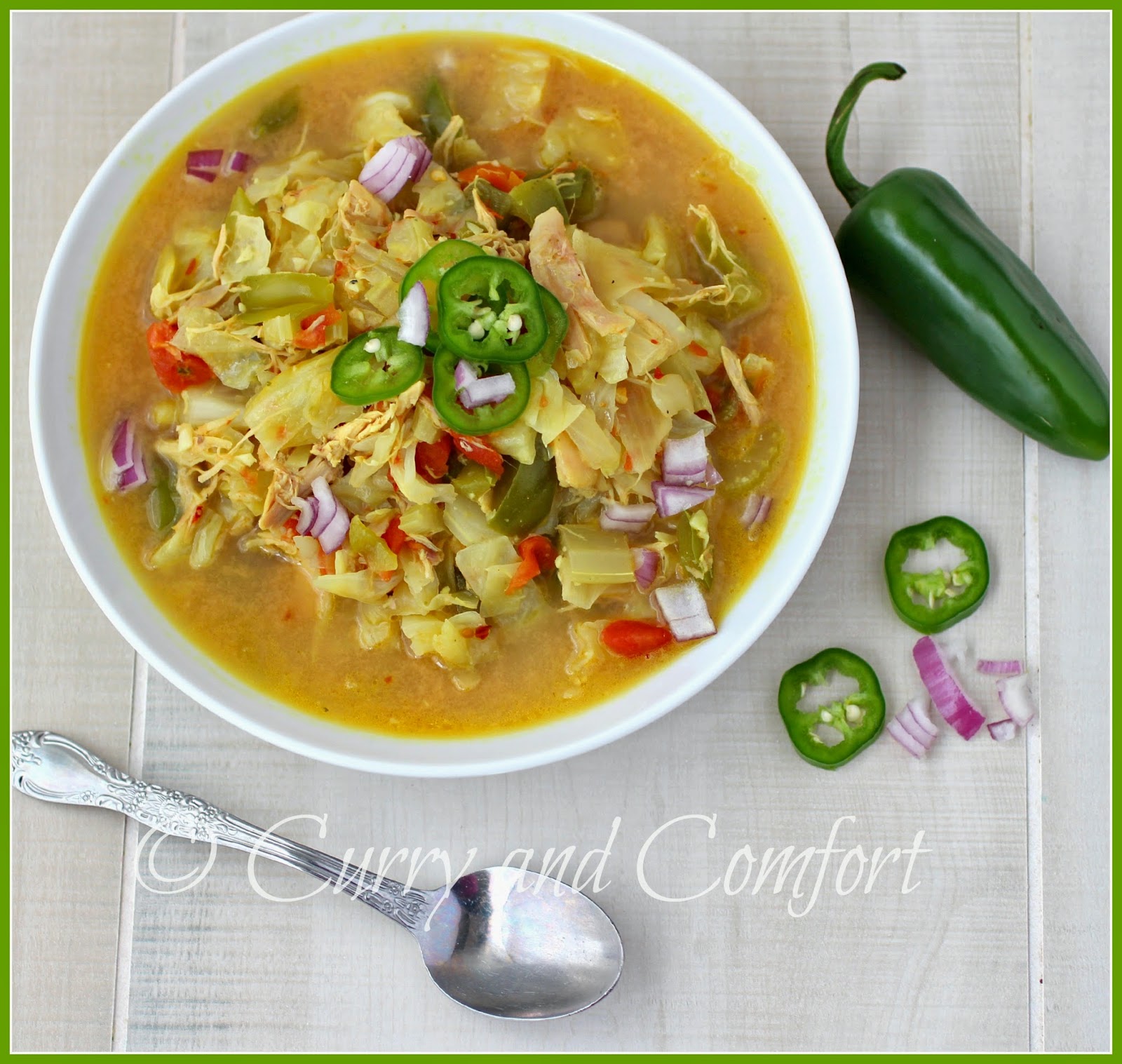 Kitchen Simmer Thai Cabbage and Chicken Soup