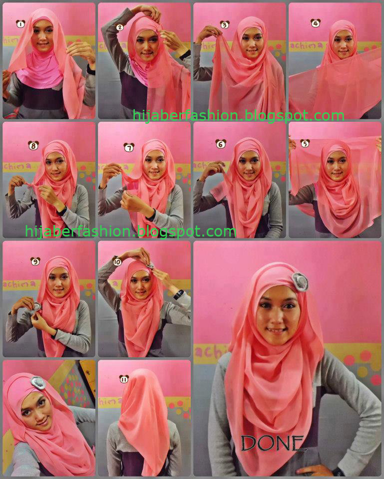 Tutorial Jilbab Paris nan Modis