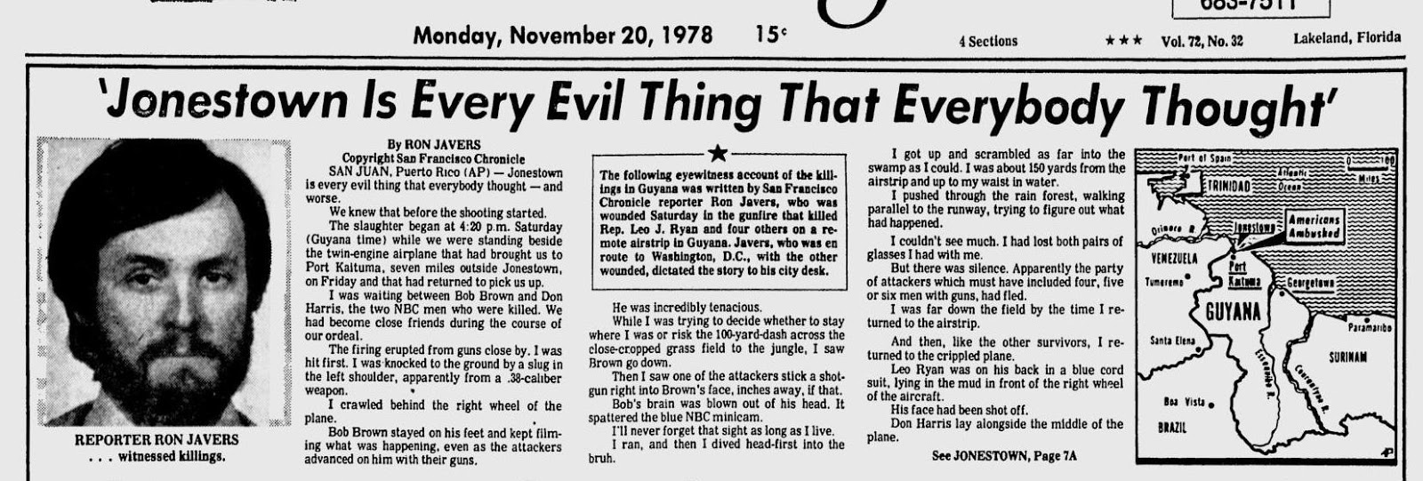 StevenWarRan Research Nov. 20, 1978, Lakeland Ledger