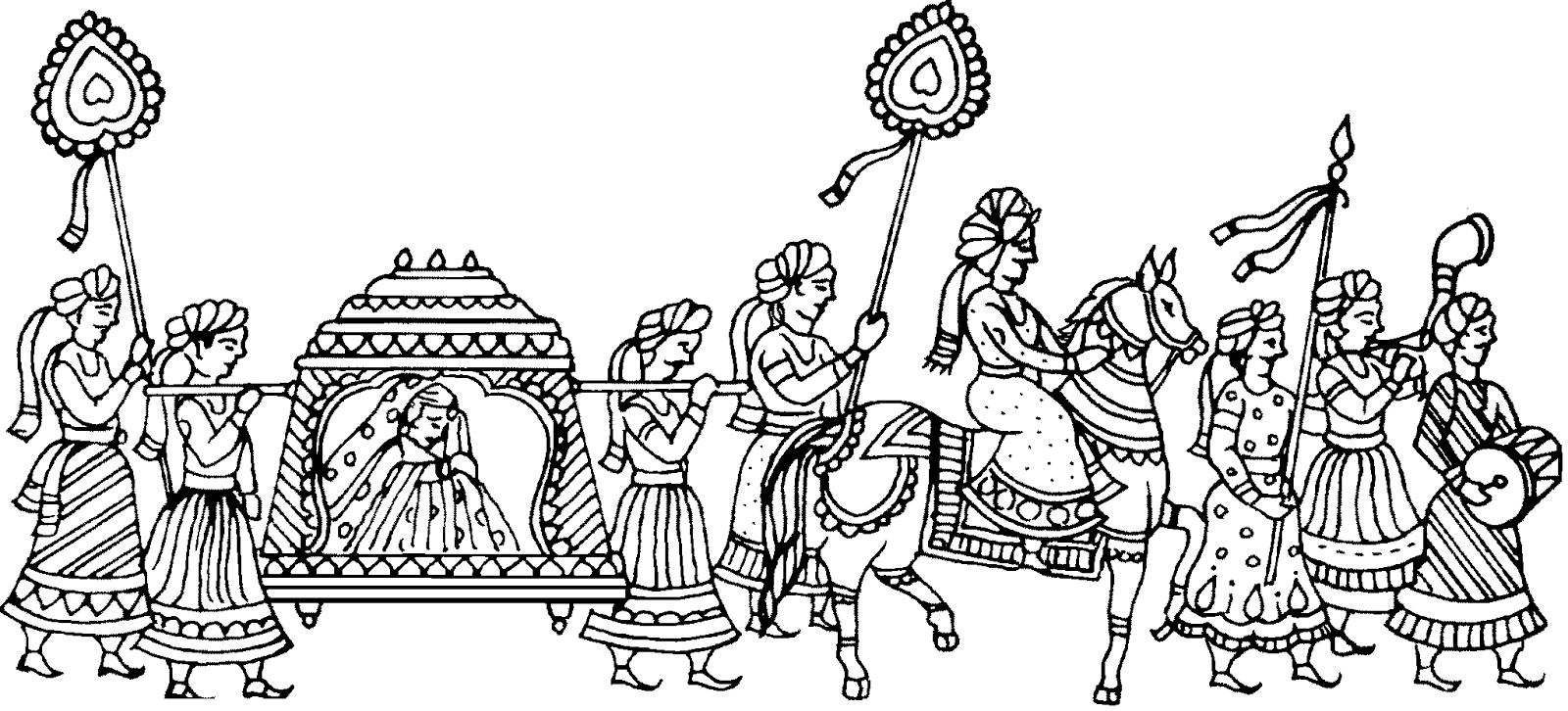 Tamil Cliparts: Printing Line art - 4 ( Wedding and invitations )