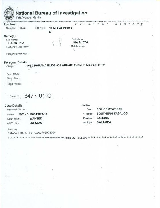 New Philippine Revolution TWO PCSO BOARD MEMBERS HAVE ESTAFA CASES