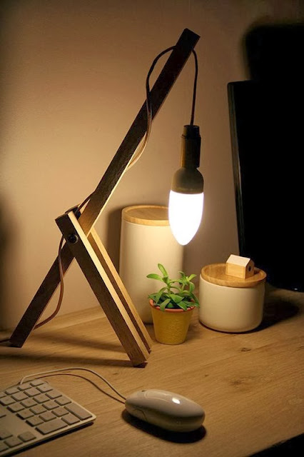 DIY lampe design minimaliste en bois