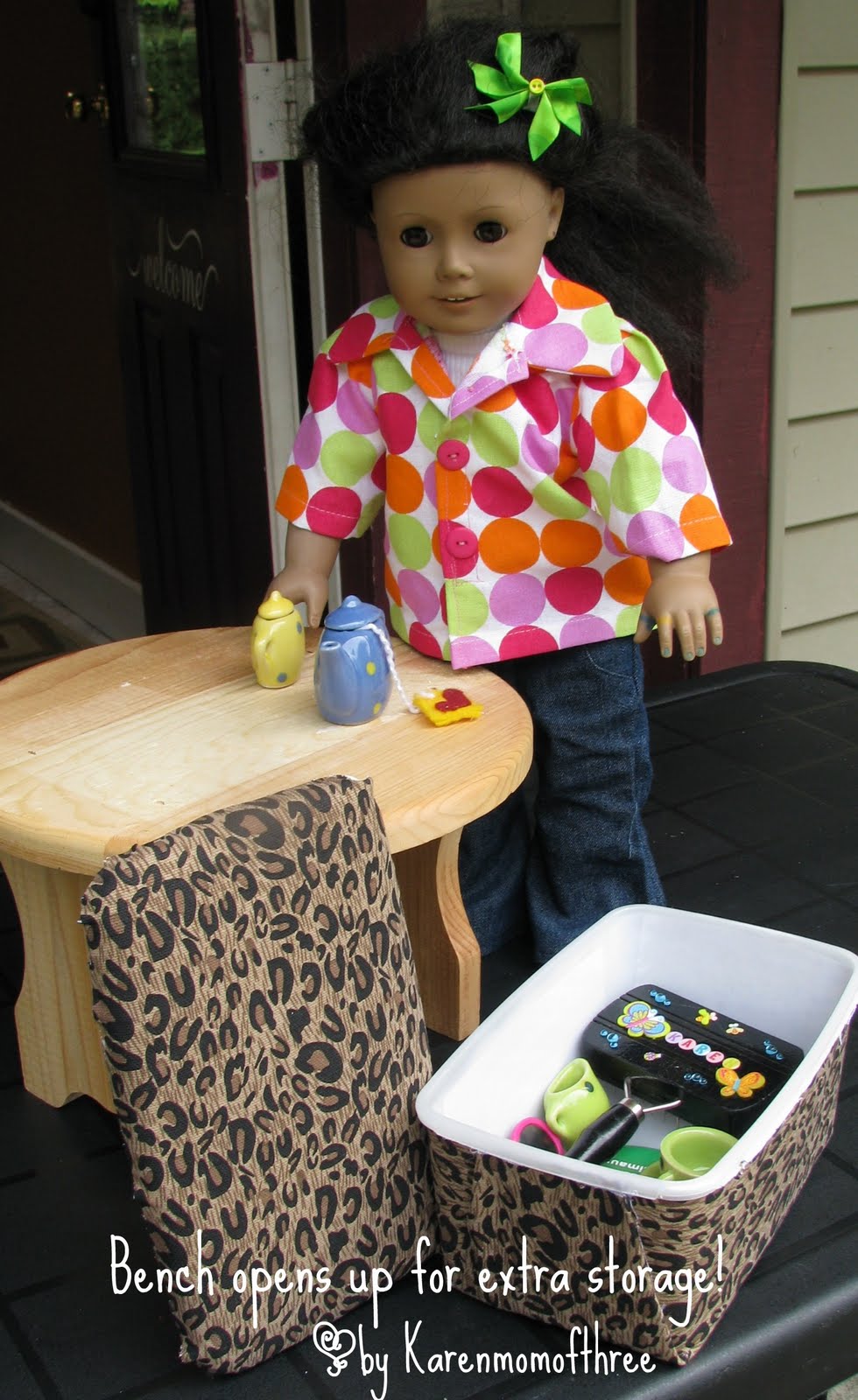 Karen Mom of Three's Craft Blog Need more doll storage and seating? Make this out of a Diaper