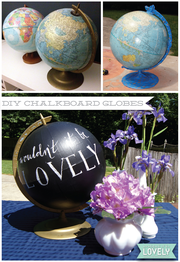 Wouldn't it be Lovely DIY Chalkboard Globe