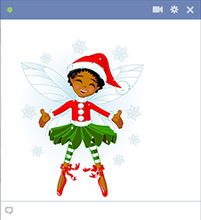 Flying Elf Emoticon for Facebook