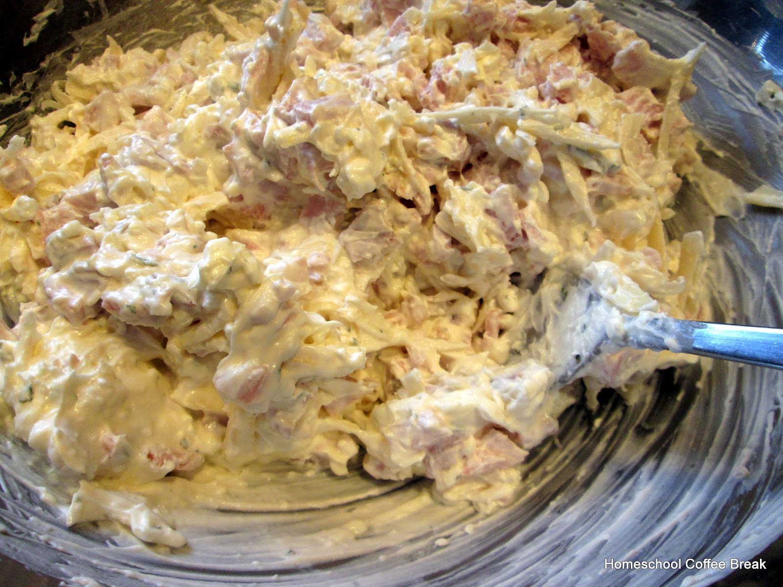 Homeschool Coffee Break Ham and Swiss Dip Bread Bowl