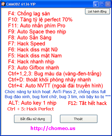 [HACK AU] CDancer FIX XTRAP 7701 mới, hack auto nvtt, hack diss mặt, auto per ( Nguồn: Chomeo.us) Hack+cmdancer+6136
