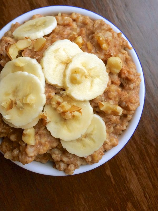 Overnight Slow Cooker Banana Nut Oatmeal from The Lemon Bowl Slow
