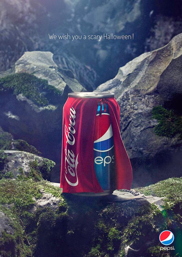 Propaganda especial de Halloween da Pepsi propaganda Pepsi We wish you a scary Halloween