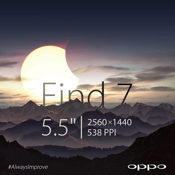 OPPO Find 7, Επιβεβαιώθηκε ότι «φοράει» 5.5 ιντσών οθόνη στα 2560 x 1440 pixels