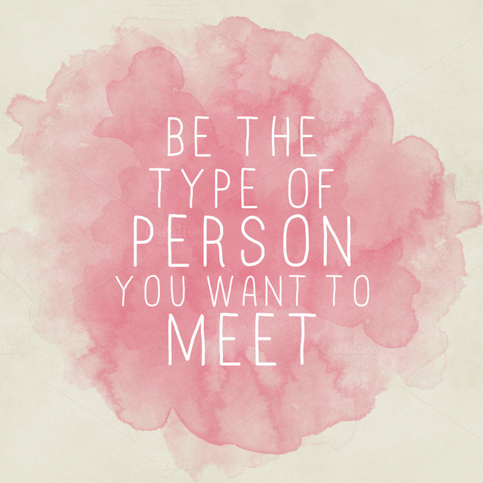 Be that person!