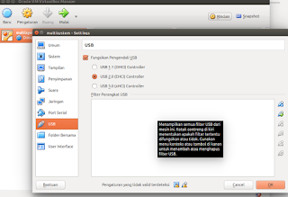 Pengaturan USB di VirtualBox Pengaturan USB di VirtualBox