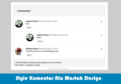 Membuat Style Komentar Keren Ala Mastah Design