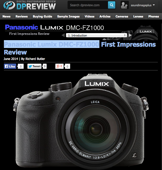 SOUNDIMAGEPLUS Panasonic Lumix DMCFZ1000