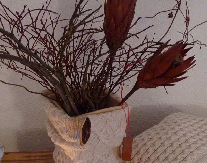 Meine grüne Wiese: DIY Gestricktes Kissen/Strickhülle für Vase