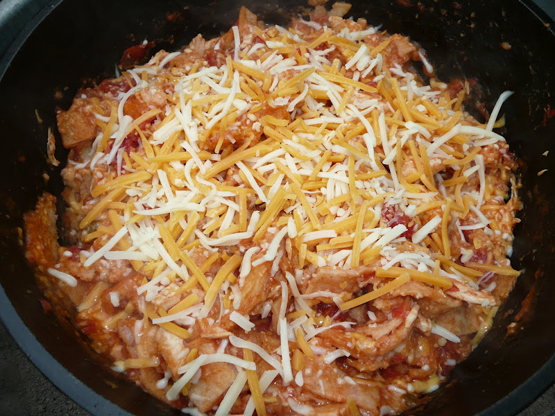 Everyday Dutch Oven Chicken Enchilada Skillet