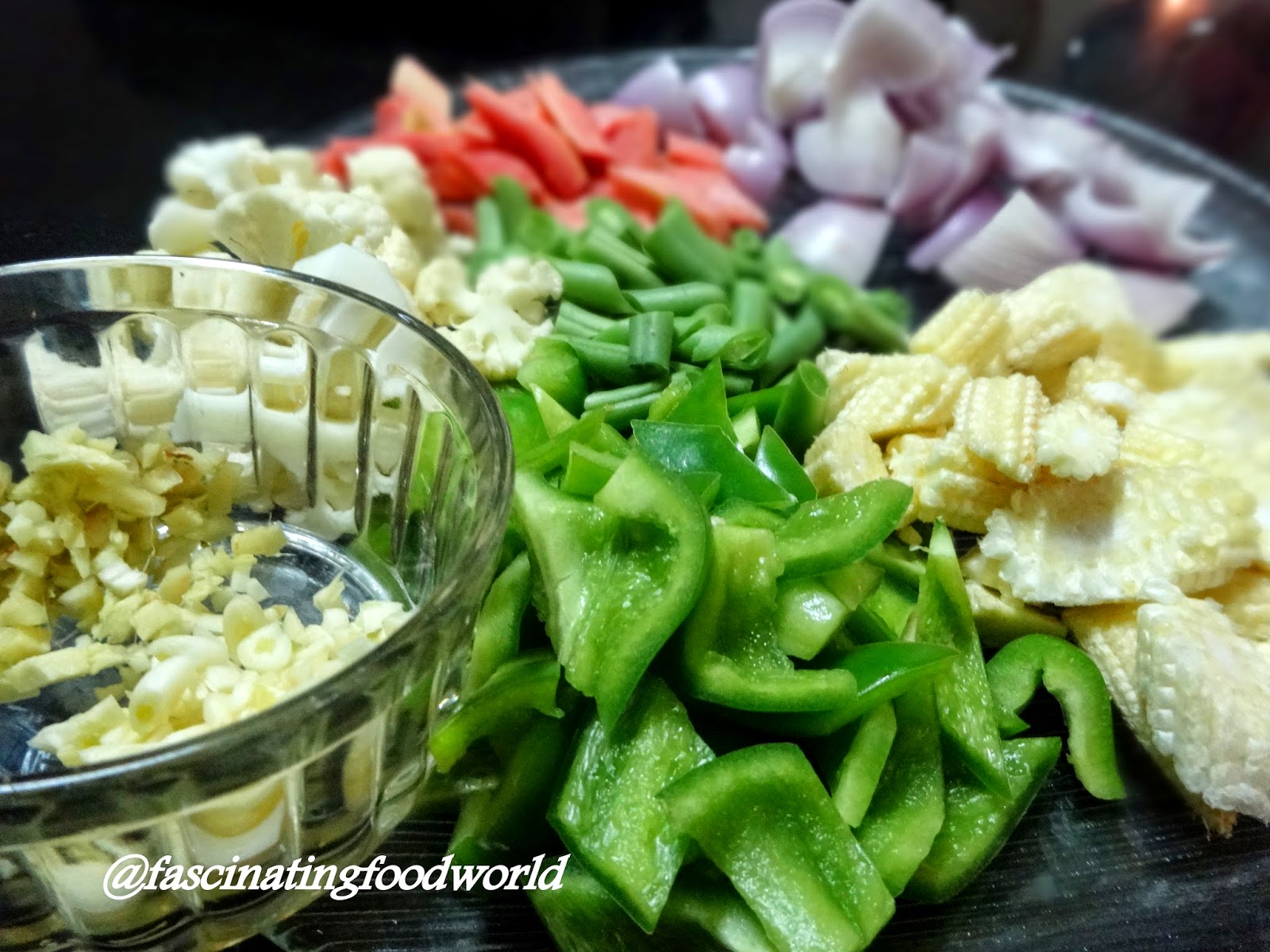 fascinatingfoodworld Veg in Soy garlic sauce and Fried rice