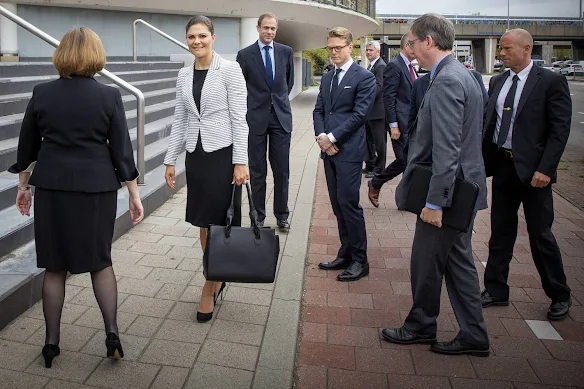 Crown Princess Victoria of Sweden visited The International Criminal Court (ICC) on April 22, 2015 in The Hague, The Netherlands.