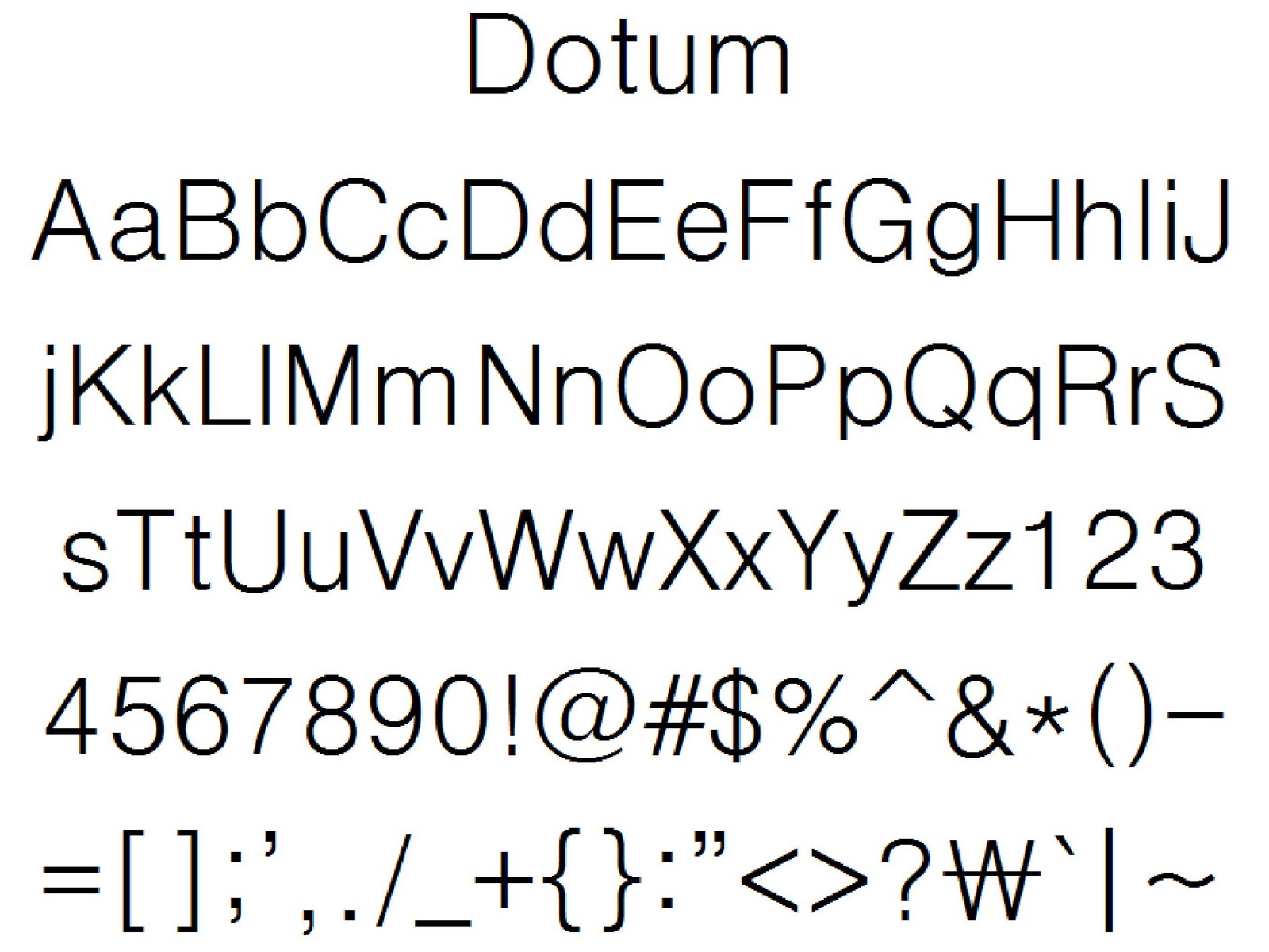 dotum normal western font free download dotum normal western font free download