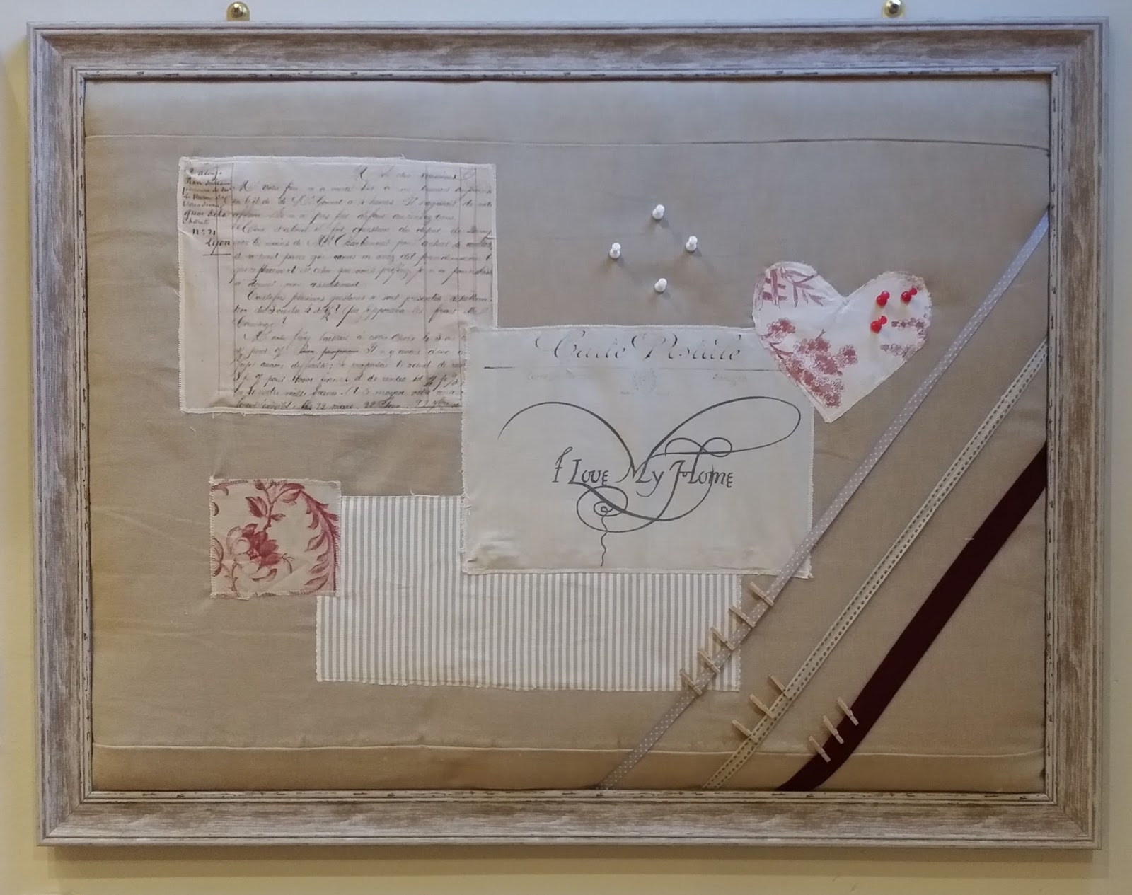 I Love My Home Kitchen notice board project